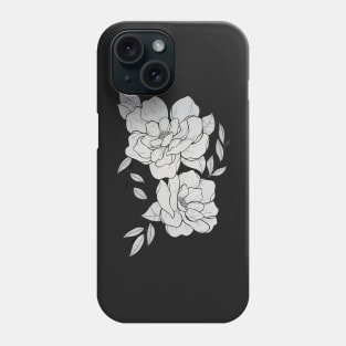 fine line pen drawn poppies Phone Case