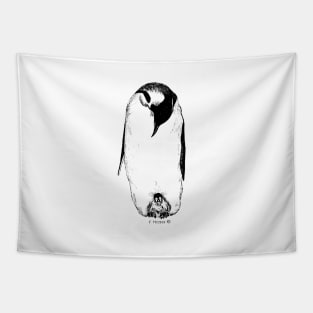 Penguin and baby Tapestry