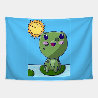 Cute Kawaii Frog Tapestry