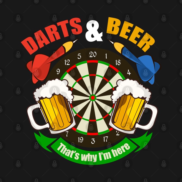 Darts And Beer Happy New Year T-shirt - New Year's Eve Beer by JDaneStore