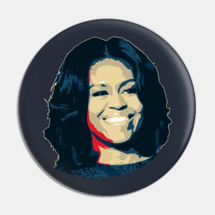 Michelle Obama Pop Art Pin