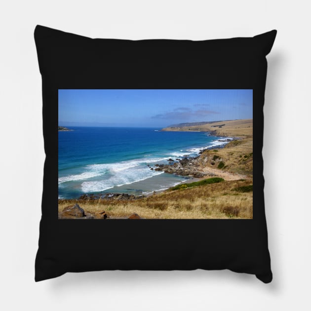 Petrel Cove - South Australia by Avril Thomas Pillow by AvrilThomasart