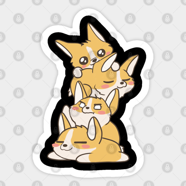 Cute Corgis Adorable Dog Kawaii Anime Chibi Corgi Dog Sticker Teepublic