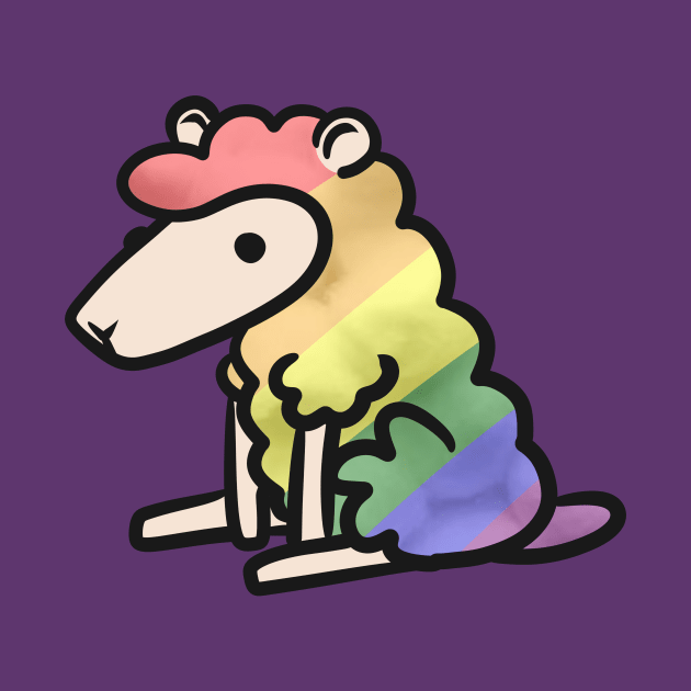 Rainbow sheep by Jamtastic