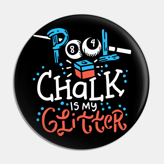 Pool Chalk is my Glitter Billard Hobby Pool Pin by FunnyphskStore