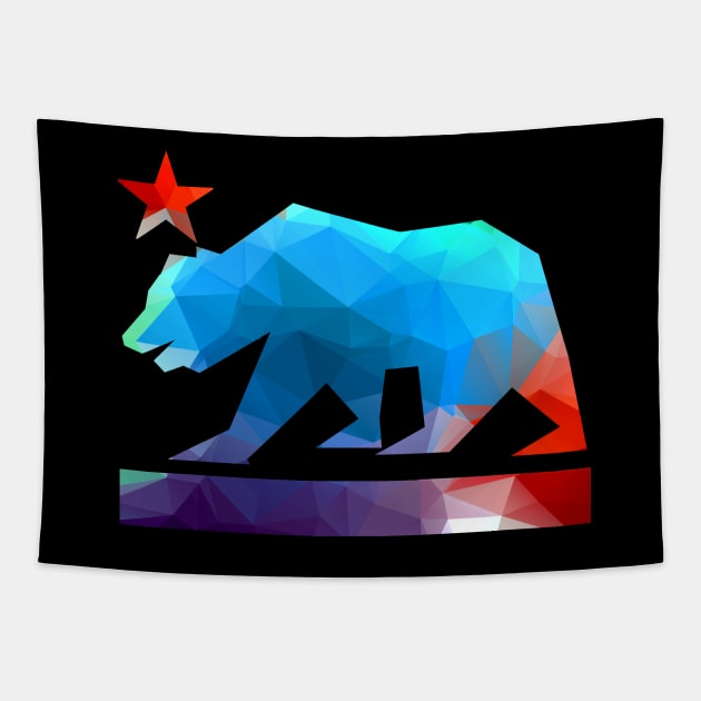 California State Bear (fractal colors) Tapestry by robotface