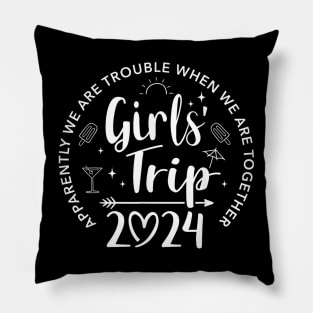 Warning Girls Trip In Progress Pillow