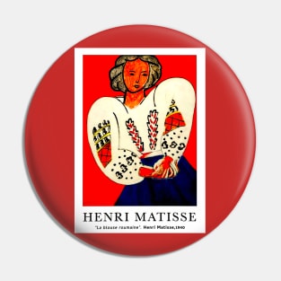 Matisse Modern Art Whimsical  Young Woman Abstract Print Pin