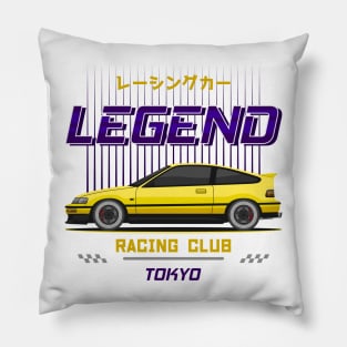 Midnight Racer Yellow CRX JDM Pillow