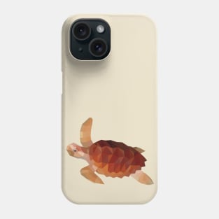 Brown Geometric Turtle Phone Case