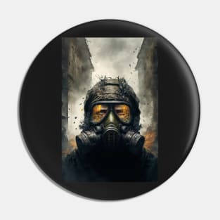 Man In Gas Mask Pin