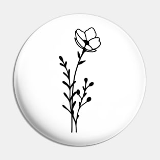 Minimal flowers Pin