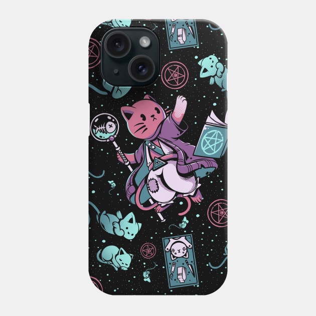 Nekomancer Pattern Phone Case by Ilustrata