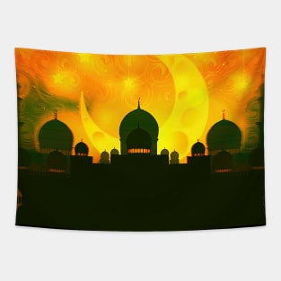 Glow Landscape Mosque Tapestry