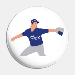 Baseball player in action Pin