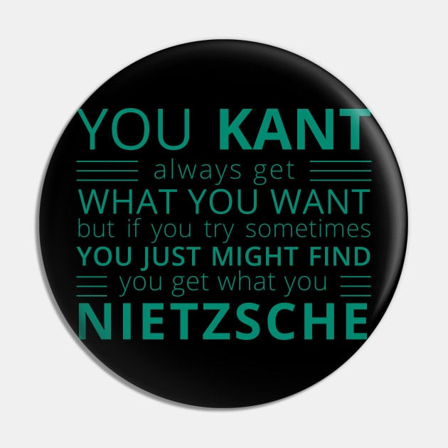 Kant & Nietzche Pin by byebyesally