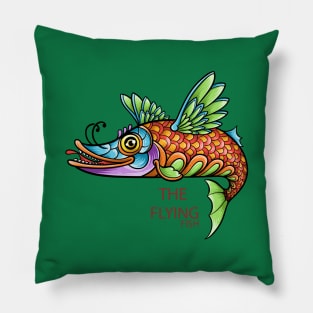 The Flying Fish Colorful Pillow