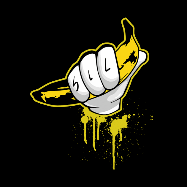 Super playful banana illustration by slluks_shop