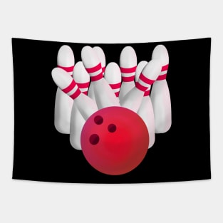 Tenpin bowling strike Tapestry