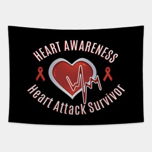 Heart Awareness for Heart Attack Survivor Tapestry