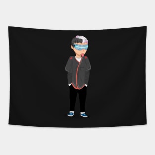 Cartoon boy character Tapestry