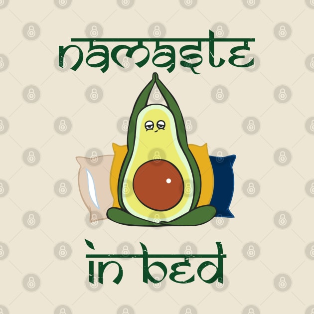 Avocado Namaste In Bed by huebucket