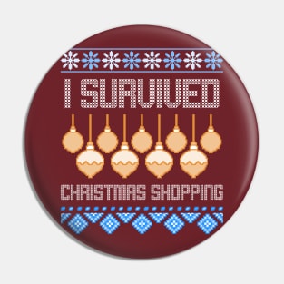 I Survived Christmas Shopping Pin