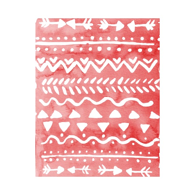 Loose bohemian pattern - red by wackapacka