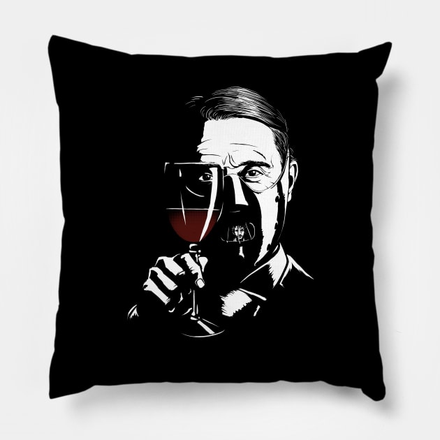 Sociopathe Bourgogne Pillow by SpicyMonocle