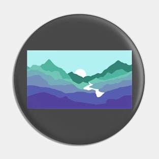 Gay Pride Flag Nature Landscape Pin