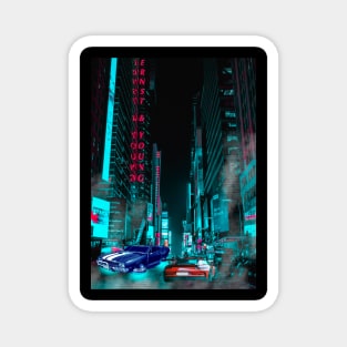 Car City Neon Synthwave Magnet