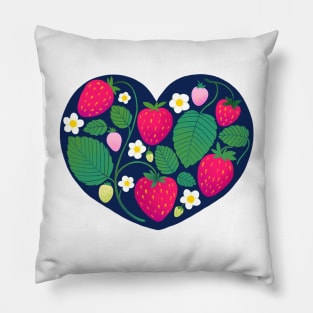 Strawberry heart Pillow