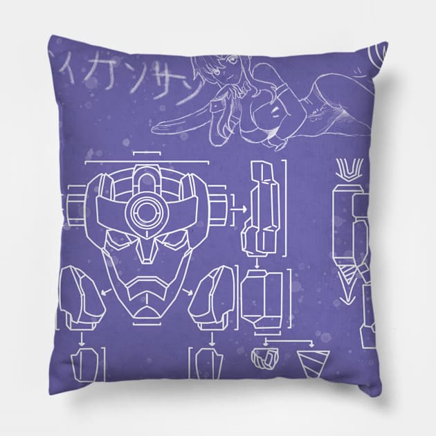 Lagann Blueprint Pillow by Archangel4132