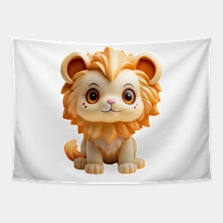 Adorable Kawaii Baby Lion Tapestry