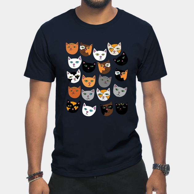 Disover Crazy Cat Lady Pattern cats - Crazy Cat Lady - T-Shirt