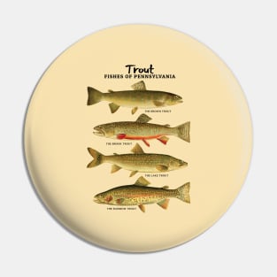 Trout Fishes of Pennsylvania Pin