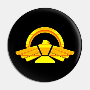 Captain Power Phoenix 3D Golden Logo Pin