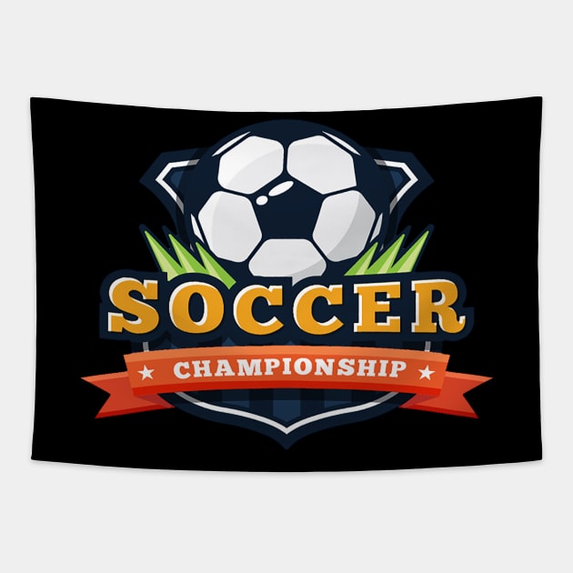 Soccer champion Tapestry by Brainable ART