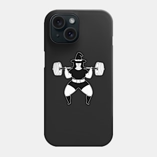 Powerlifter witch Funny Halloween Gym Phone Case