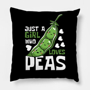 Pea Passion: Just a Girl Who Loves Peas Pillow