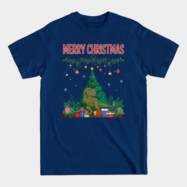 Discover Merry Christmas Dinosaur 02 - Dinosaur - T-Shirt