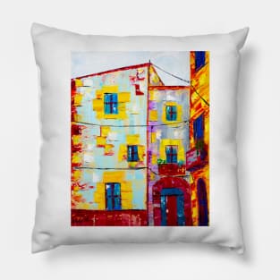 The colorful streets of spain Pillow