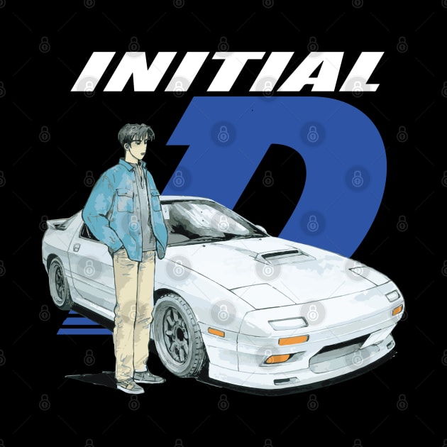 Initial D FC RX7 Stage 1 Drifting - Ryosuke Takahash RedSuns by cowtown_cowboy