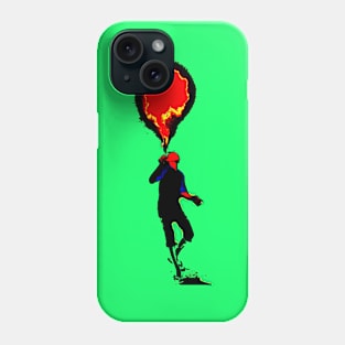 A person and a fire ballon Phone Case