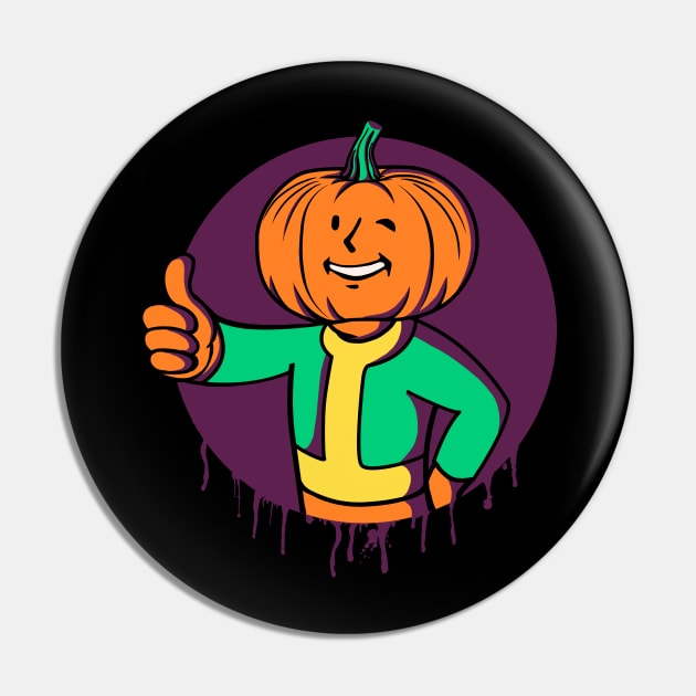 Pumpkin Head // Halloween Gaming Mashup Pin by leepianti