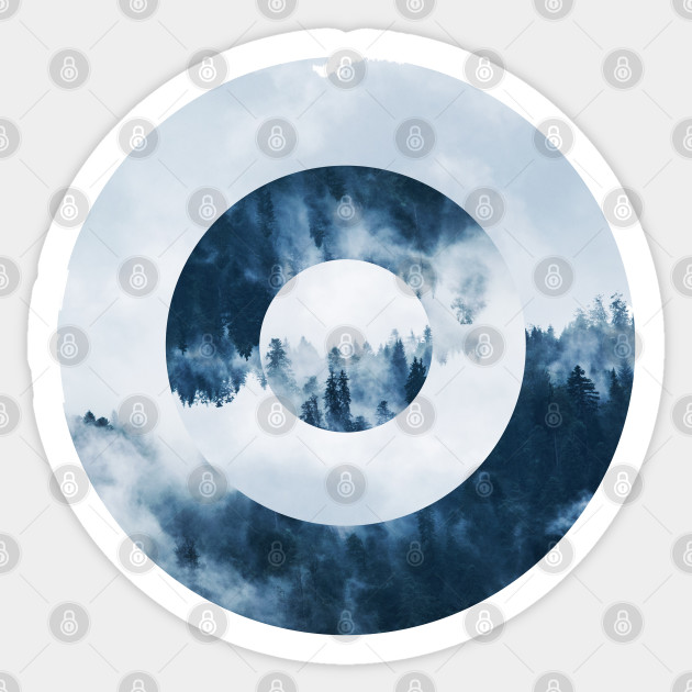 Abstract Circle Landscape Lanscape Sticker Teepublic