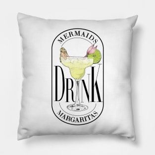 Mermaid Drink Margaritas Pillow