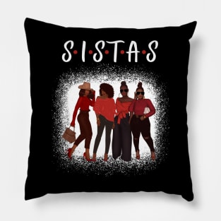 Black Sistas Afro Women Queen Melanin Black Pride Pillow