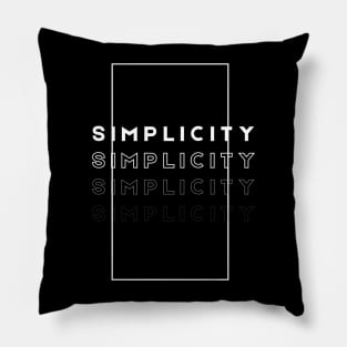 Black White Simple Typhography Pillow