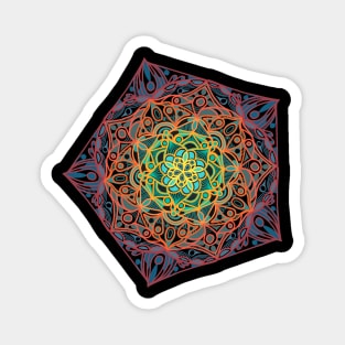 Sunset Mandala Magnet